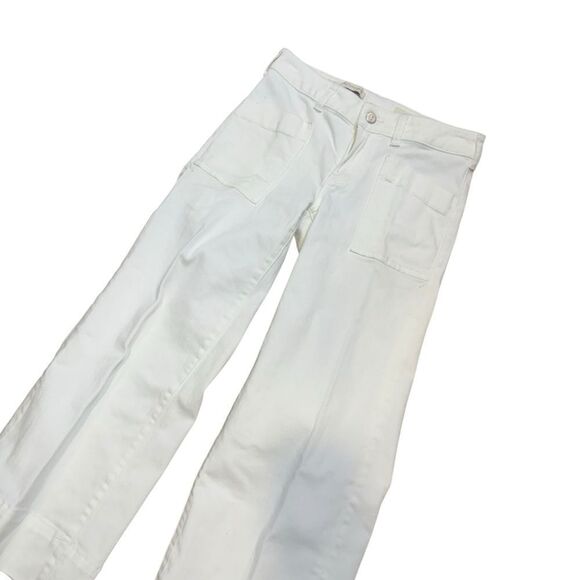 Anthropologie Pilcro Wide-Leg White Denim Jean Pants Size 26 - Picture 4 of 12